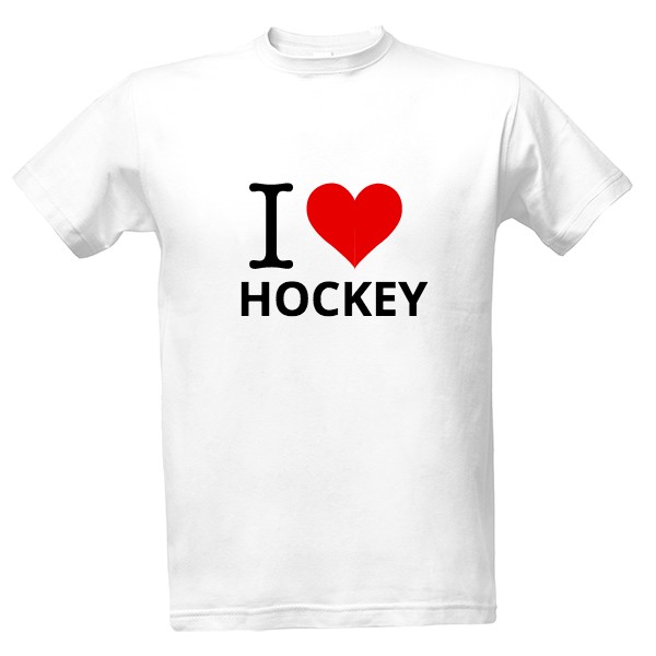 Tričko-I-love-hockey-pánské