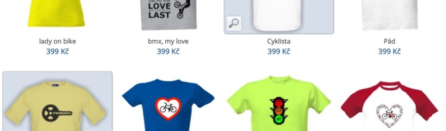 cyklo trička s potiskem